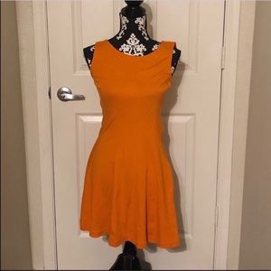 Banana Republic orange stretchy dress